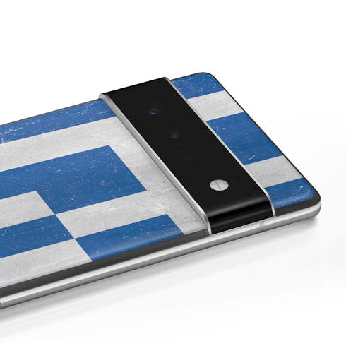 Greece Flag Distressed Google Pixel 6 Pro Skin